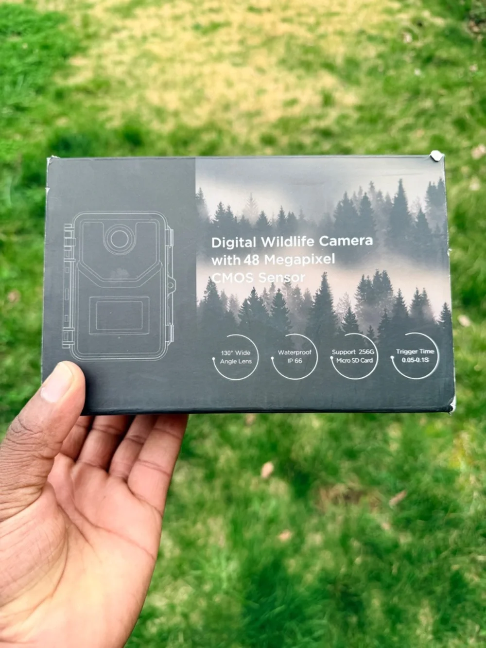 Digital Wildlife Camera 48MP CMOS Sensor – Black